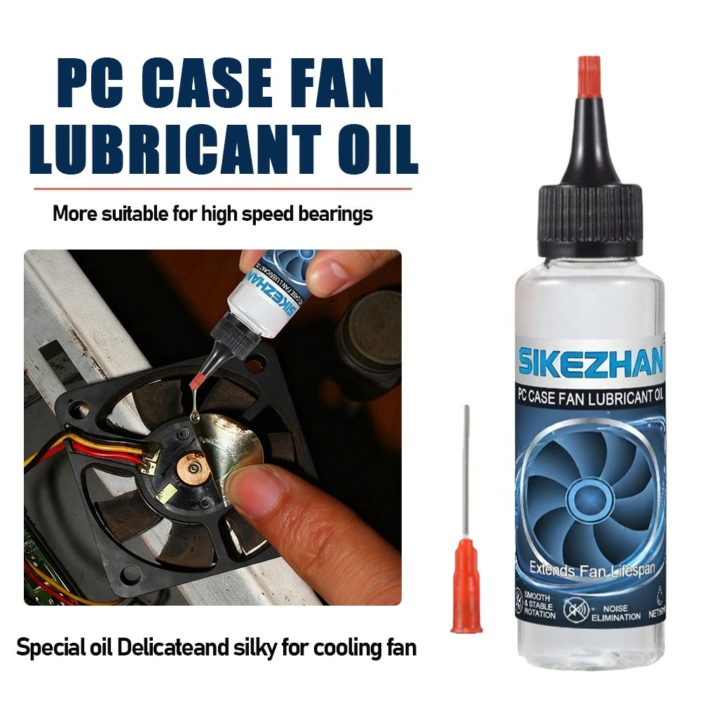 Picture 3: PC Fan Lubricant Oil for Computer Case CPU GPU Cooler Bearing. Silent Noise Reduction. Anti-Rust Long-Lasting Maintenance Fluid