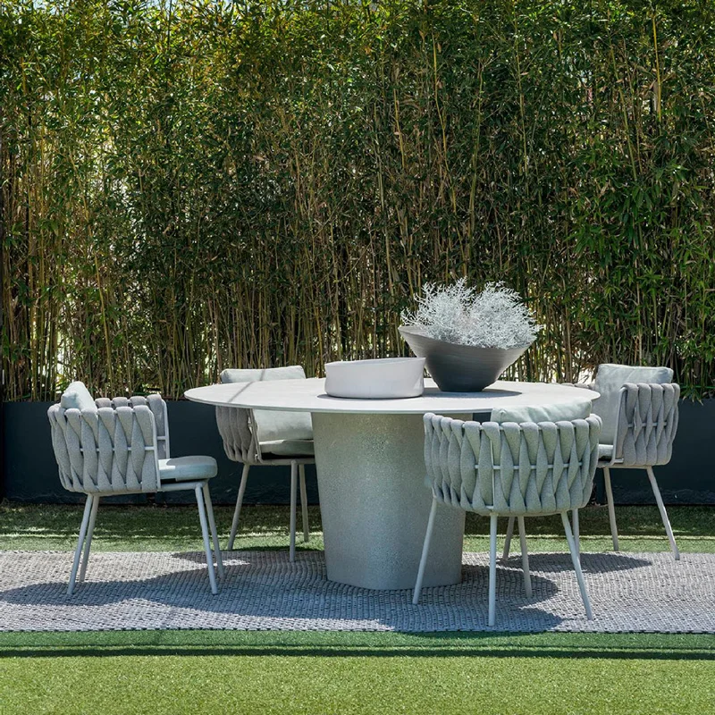 في الهواء الطلق جودة حديقة مجموعات الاختراق الشمال الحد الأدنى ألفريسكو فناء مجموعة الفناء الخلفي الاسترخاء Tuinmeubelsets أثاث خارجي