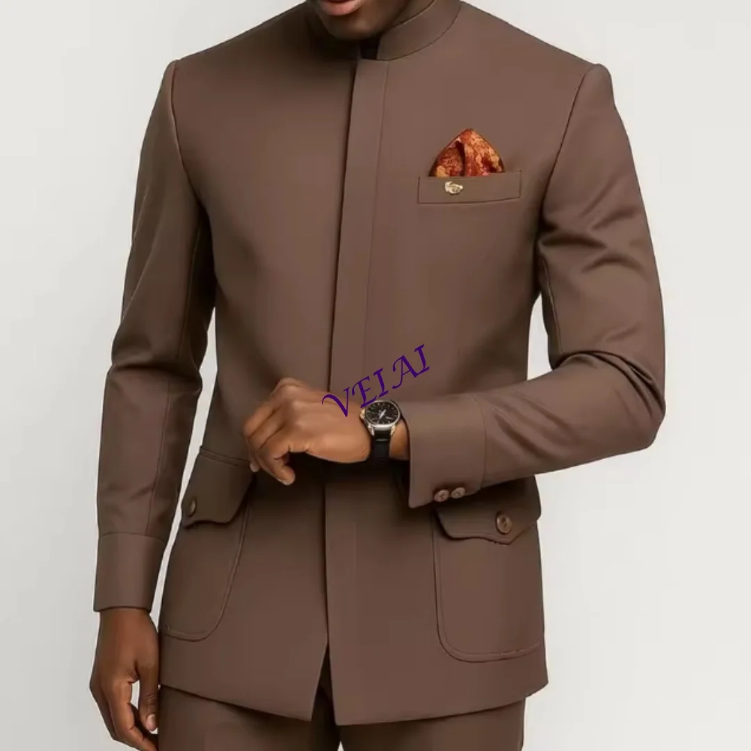 

Bespoke Men's Suits Fashion Daily Male Clothing High Quality 2 Piece Jacket Pants Full Sets Luxury Daily Smart Casual Customized