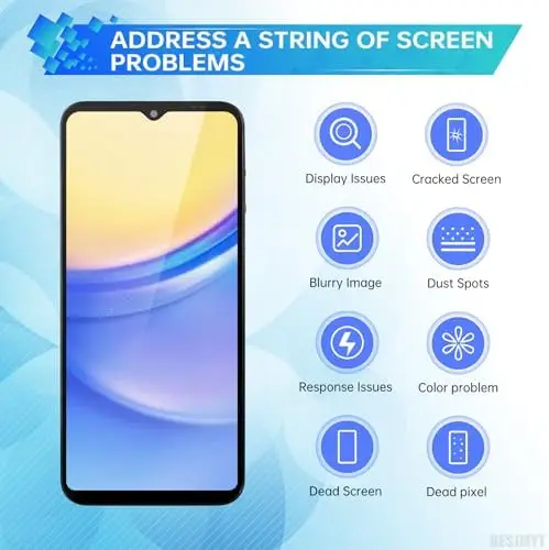 A15 5G Screen Replacement with Frame LCD Touch Digitizer Full Assembly Fix Glass Repair Tools Kit