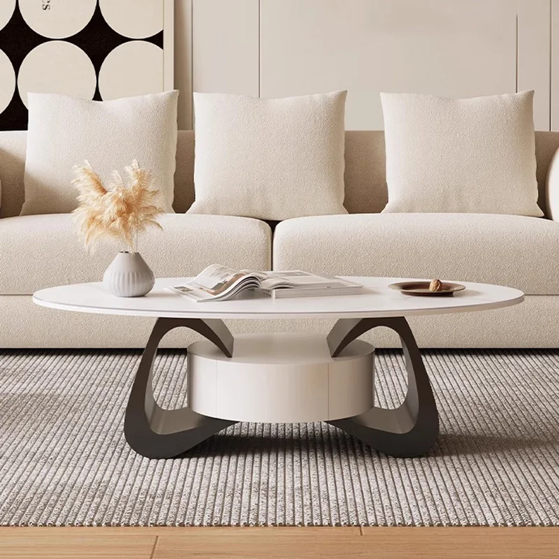 

Современные модные журнальные столики, скандинавский минималистичный овальный круглый дизайн для хранения вещей, журнальный столик для гостиной, мебель Escritorios FYCT