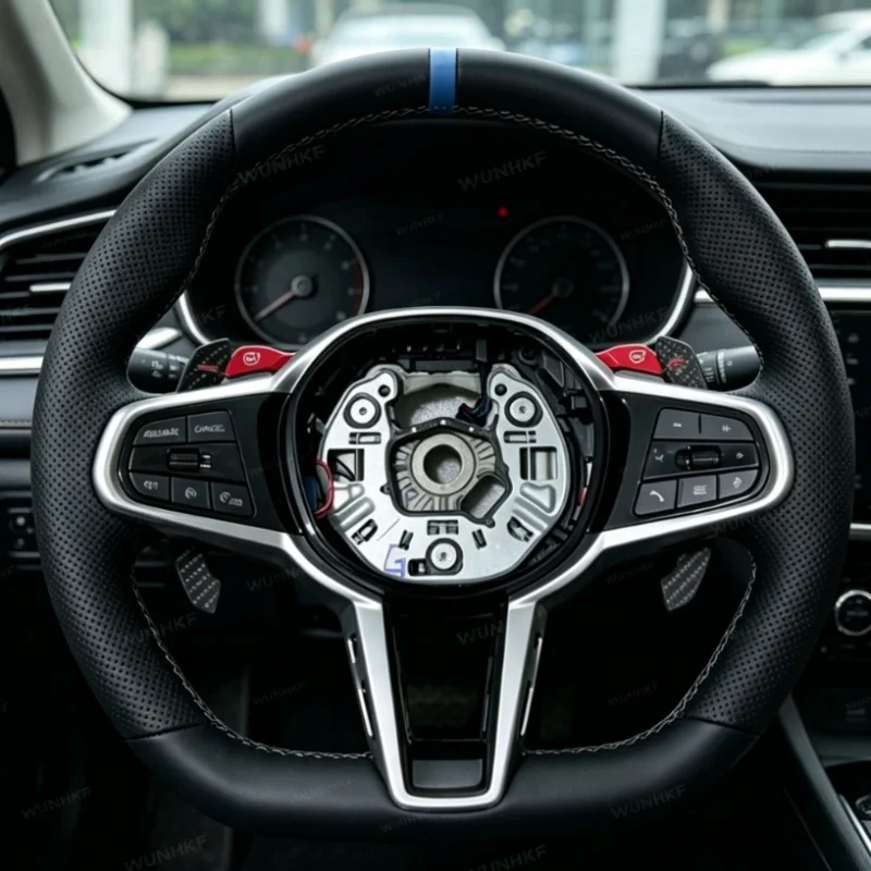 Perforated Leather Steering Wheel For BMW G01 G05 G06 G20 G22 G23 G25 G30 G32 G33 G38 G87 G80 G82 G42 X5 X6 M2 M3 M4 M5 M340i