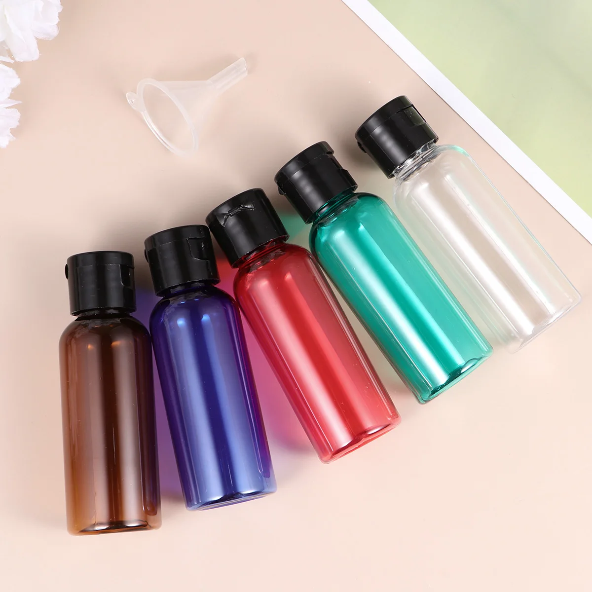 

10 Pcs Flip Bottles Clamshell Travel Empty Containers Refillable Dispensers Subpackaging Leakproof Portable Sanitizing