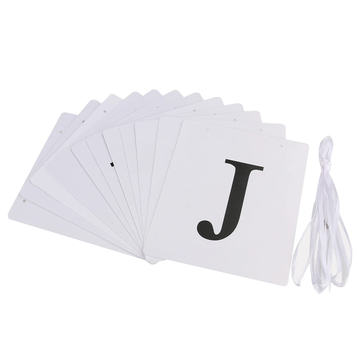 Just Married Wedding Bunting Banner Photo Booth Garland Props Bridal Shower Party Decoration Favour(White String)