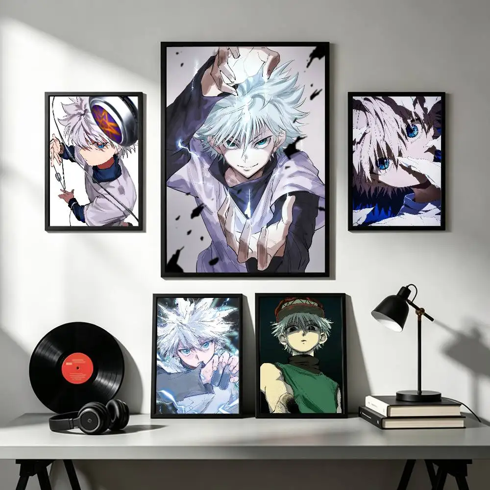 Killua Zoldyck Hunter x Hunter  Poster High Quality Dorm Living Room Aesthetic Wall Decoration Painting Stickers Gift