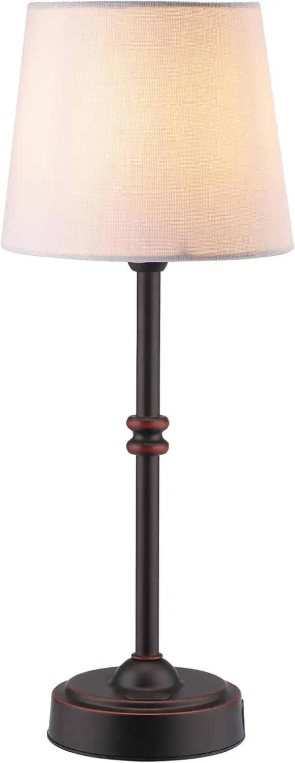 

Cordless LED Table Lamp with Dimmer, Rechargeable Battery, 3 Brightness Levels for Patio, Bedside, Restaurant, Oil Rubbed Bronze