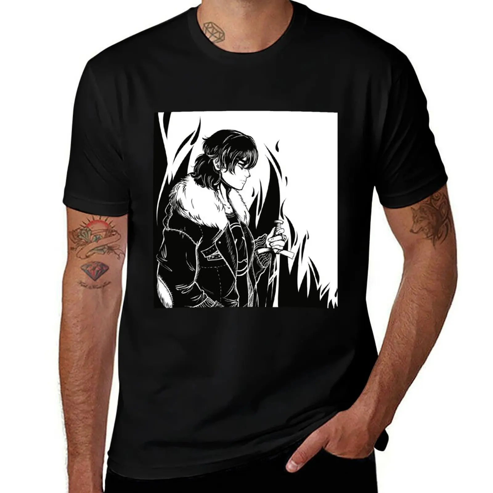 

Nico di Angelo Sketch T-Shirt Louboutins affliction shirts cotton graphic tees Blouse vintage t shirt men