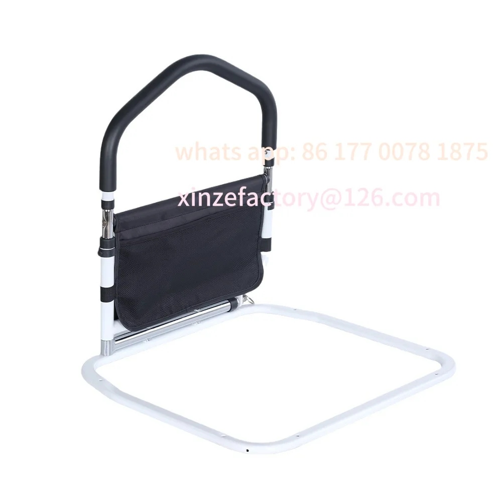 

Customizable one-button opening and closing parallel bedside armrest for the elderly to get up