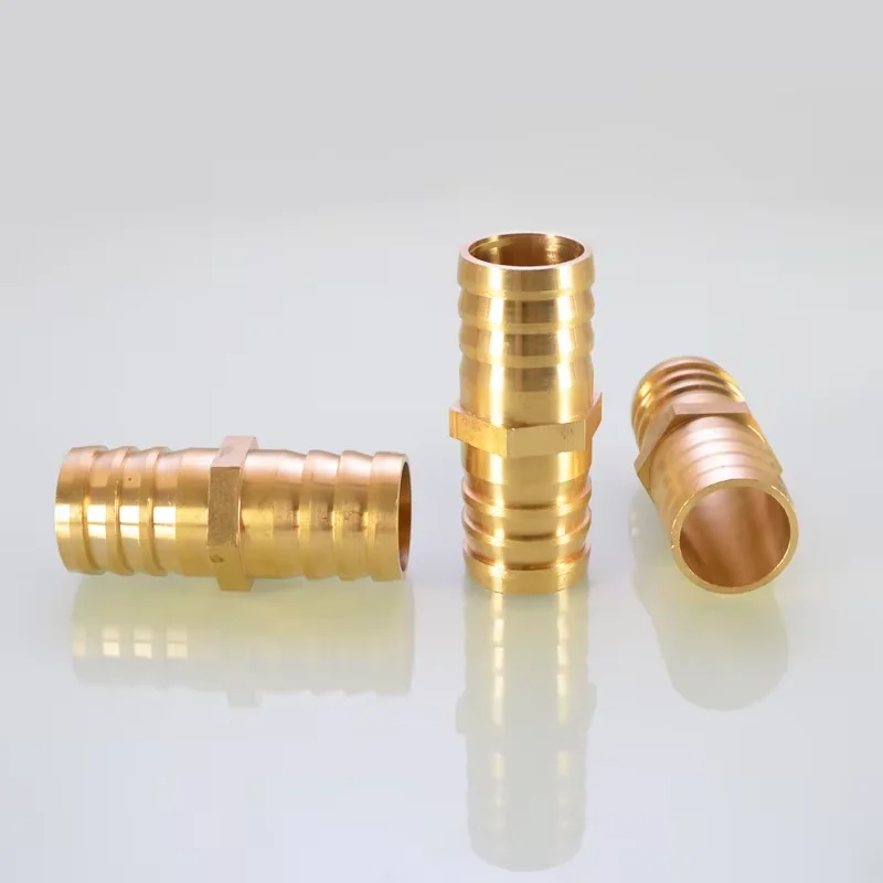 Brass Straight Hose Pipe Fitting Equal Barb 5mm 6mm 8mm 10mm 12mm 16mm 19mm 25mm Gas Copper Barbed Coupler Connector Adapter