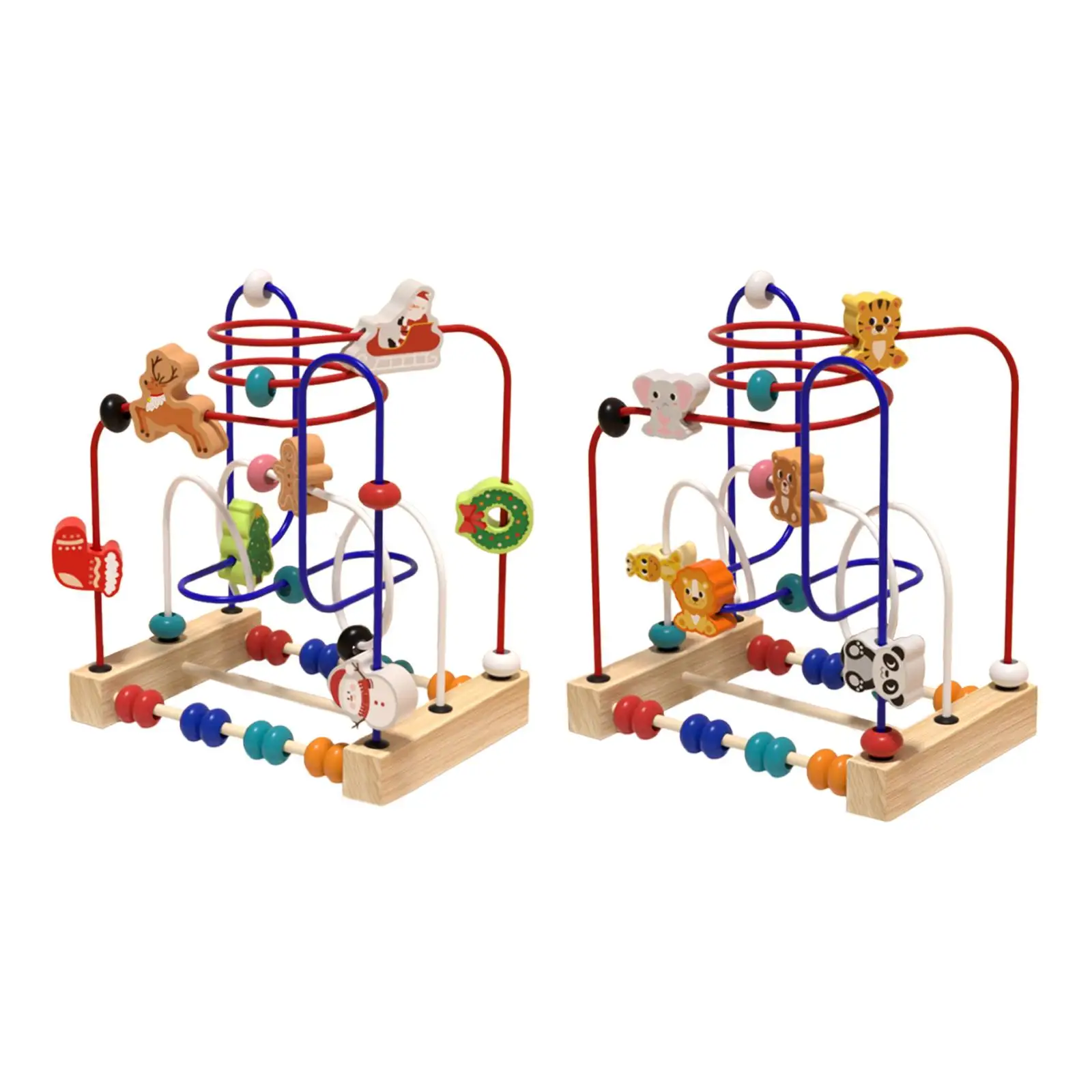 Jouet labyrinthe de perles en bois, Coordination œil-main, motricité, forme et couleur, développement de perles, comptage coloré pour garçons et filles