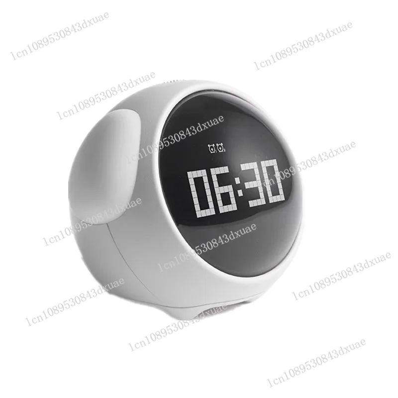 

Black and white guest intelligent expression pixel creative small alarm clock children boys and girls students Internet