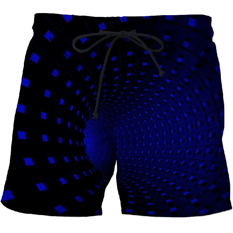 Funny Abstract Graphics 3D Print Beach Shorts Summer New Men Women Oversized Surfing Board Shorts Swimwear Trunks Kids Clothing