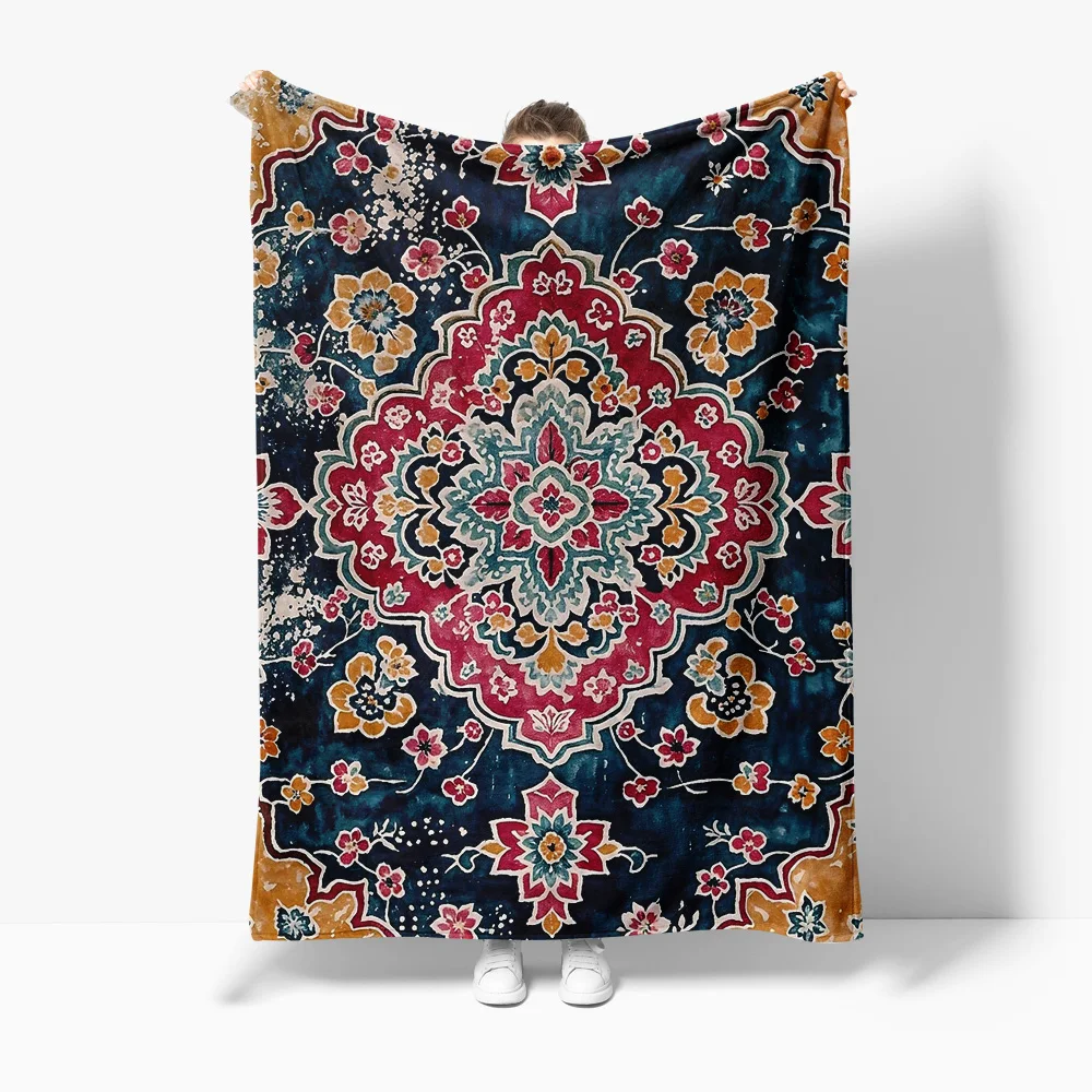 

Марокканское винтажное одеяло с этническим узором, мягкое уютное декоративное покрывало для подушки, домашний декор