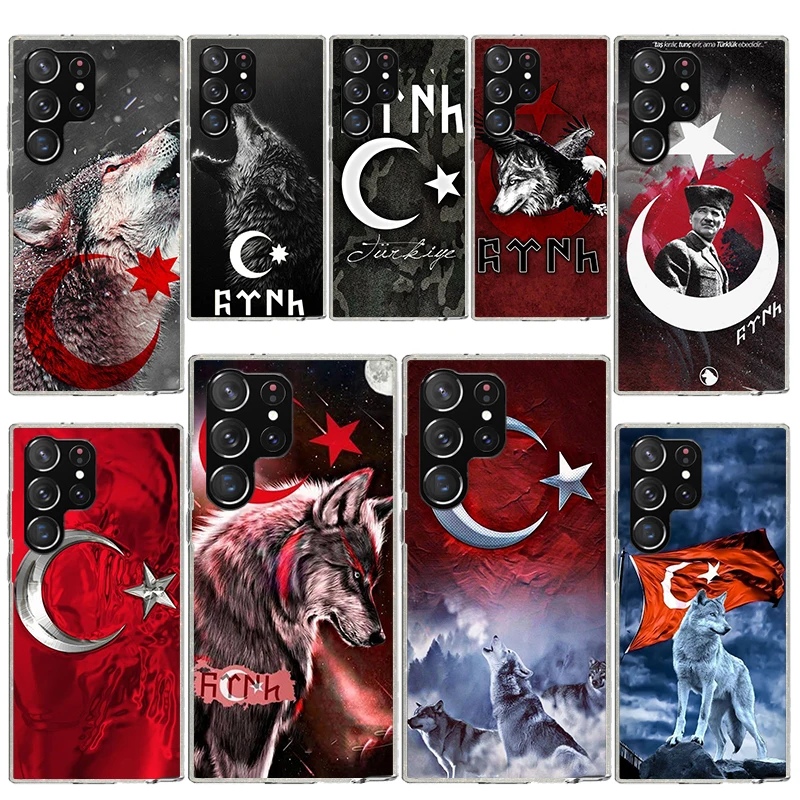 Turkey Turkish Flag Soft Silicone Phone Case For Samsung Galaxy S24 S23 S22 Ultra S21 S20 FE S10 Plus S10E S9 S8 + Cover Capa