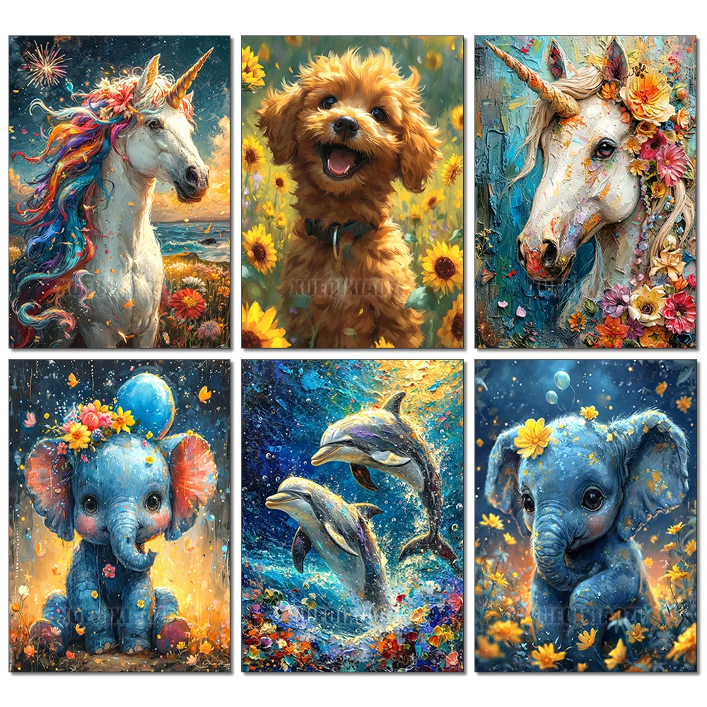 5D DIY Diamond Painting Animals Dog Full Diamond Embroidery 