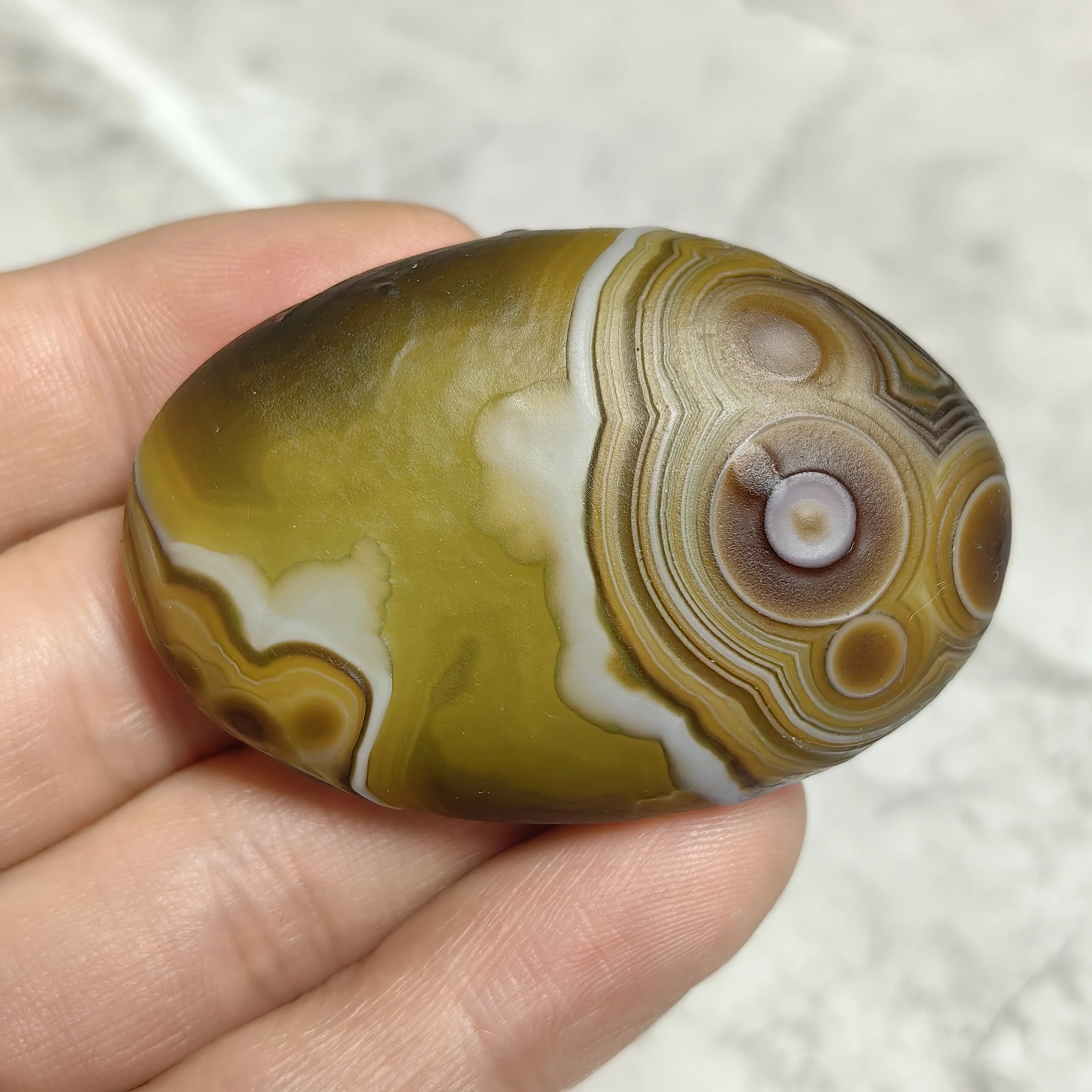 Natural Eye Texture Agate Alxa Gobi Sardonyx  Mineral Specimen Energy Crystal Chakra Reiki Healing Stone Garden Home Decor Gift