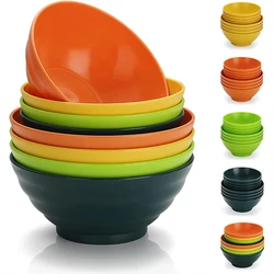 Home Use Plastic Bowls Unbreakable Reusable Light Weight Bowl For Cereal Noodle Soup Pasta Ramen Salad