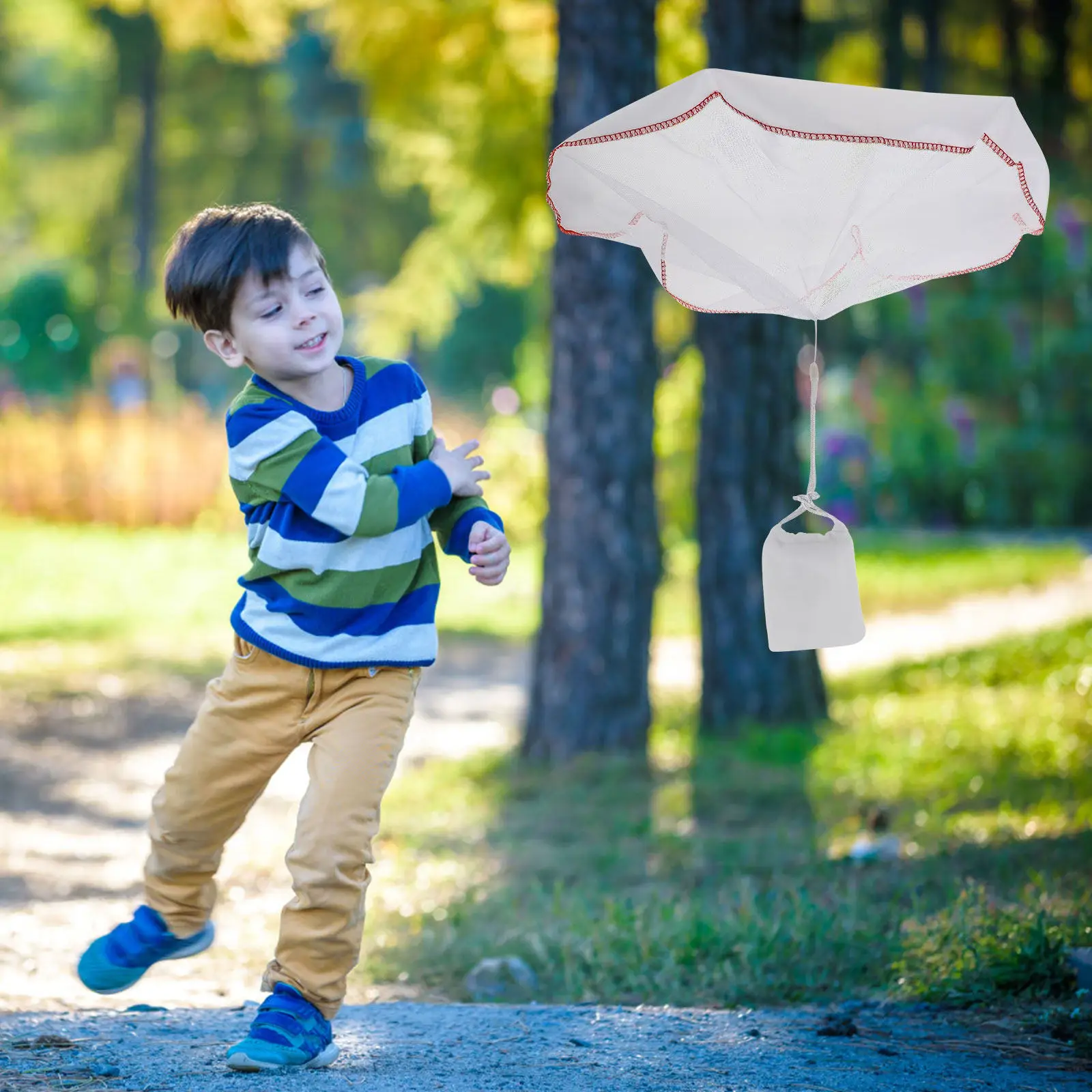 

2Pcs Parachute Plaything High Performance Outdoor Children Fly Gift Bag Portable Compact Outdoor Activity Fun