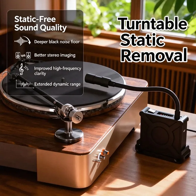 Adjustable Plasma Static Elimination Gun Power Display For Vinyl Player Coffee Grinder Anti Static Powder Splash