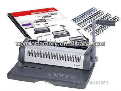 5008A Wholesale Desktop A4 Size Manual Wire Binding Machine 34 Holes For Notebooks