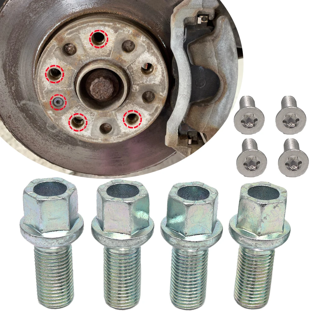 For Golf Mk4 5 6 2000-2013 Passat B4 B5 Jetta Bora Polo 6R Sharan Touran Tiguan Wheel Nut Stud Lug Bolt Brake Rotor Disc Screw