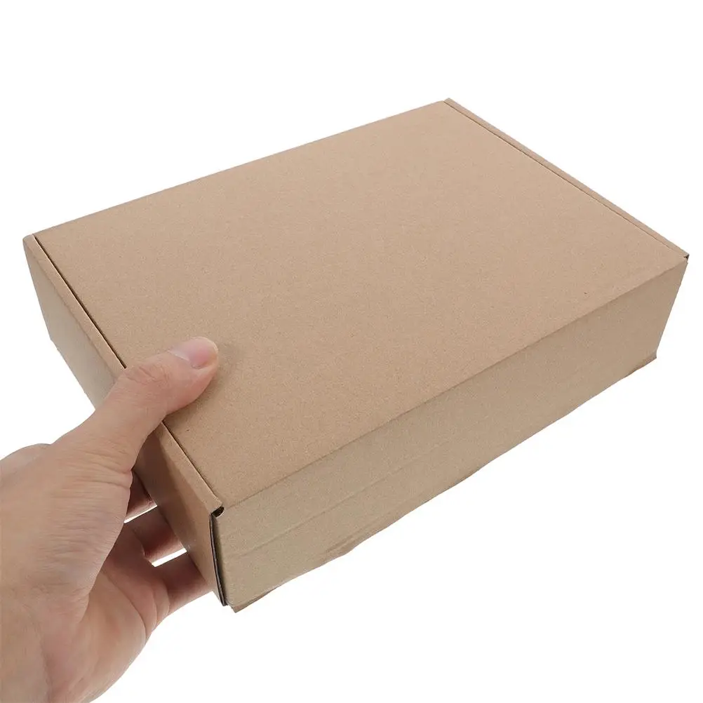 10 Pcs Paper Packaging Small Brown Mailing for Shipping Triple Layer Construction Cardboard Boxes Moving Boxes
