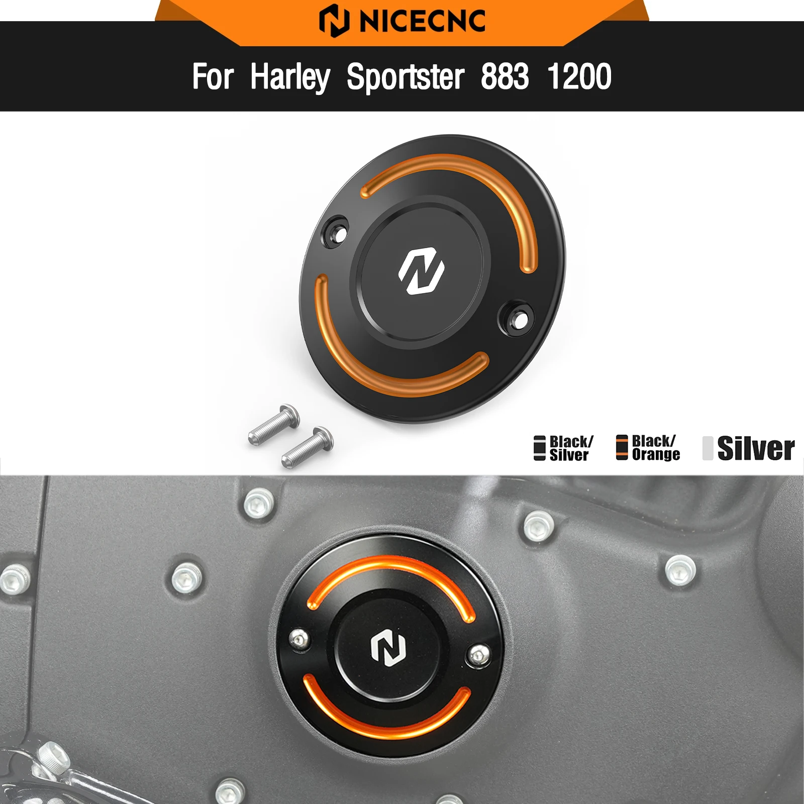For Harley Sportster 883 Custom XL883C 2004-2009 Timer Cover Sportster 1200 Nightster XL1200N Iron 883 XL883N Iron 1200 XL1200N