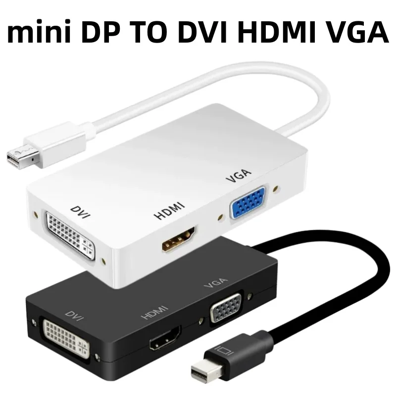 MiniDP to HDMI Adapter Cable VGA Apple Laptop Connection for 4K TV Display Projector DVI Thunderbolt Port Video Converter