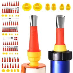 22Pcs Integrated Rubber Nozzle Tool Kit Caulking Tool Kit Caulking Finisher Nozzle for Sausage Caulking Guns and Hard Glue Guns