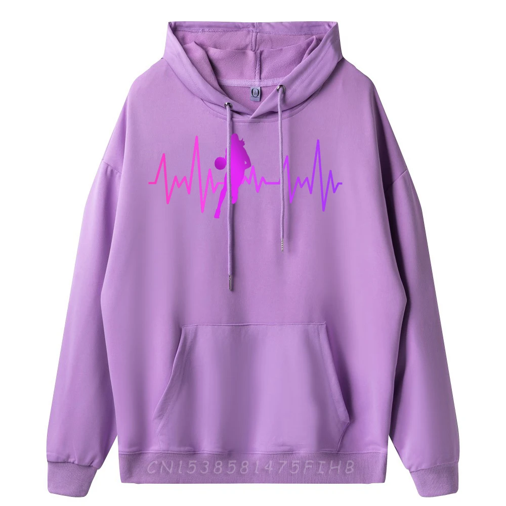 Basketball for Women and Girls Heartbeat Graphic Shirts Men SKIN-FRIENDLY Sweatshirts For Men Mother's Day