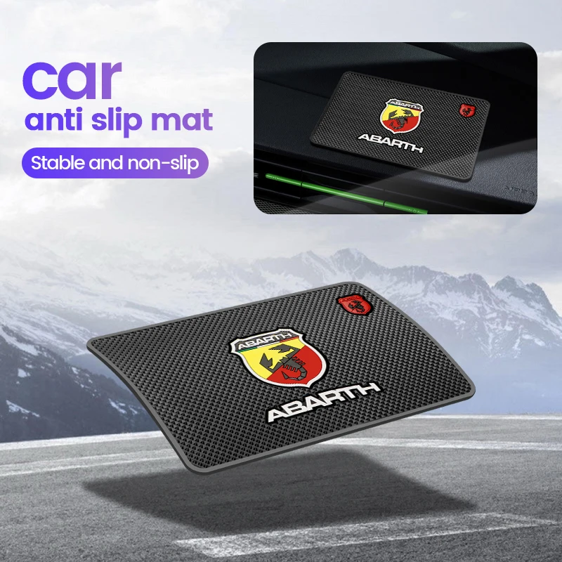 لوحة سيارة سجادة ضد الإنزلاق الهاتف مفتاح تخزين الوسادة اكسسوارات السيارات لشركة فيات 500 دوكاتو باندا غراندي بونتو تيبو أبارث نبض سترادا #1