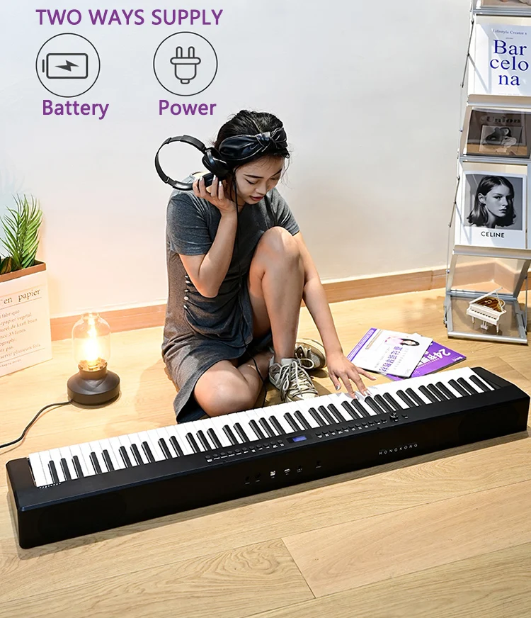 MSNew Design Portable Piano Wholesale OEM High Quality Electronic 88 Keys Touch Sensitive Hammer Keyboard Digital Piano
