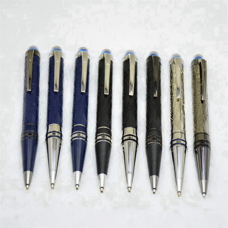 AMM Star-Walker Series Luxury Carving Holder MB Ballpoint Pen With Unique Blue Star Stationery Office Business Writing Gift Pens