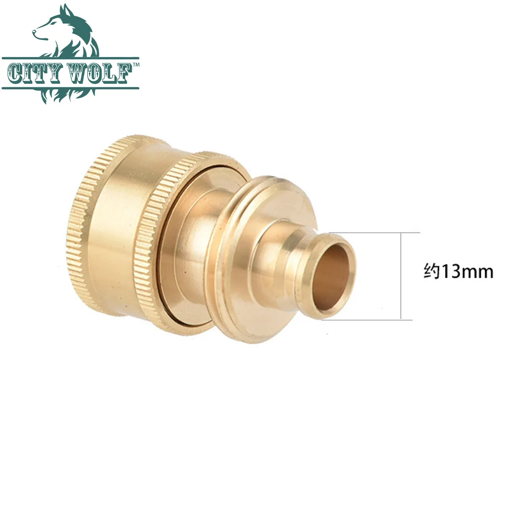 High Pressure Washer Water Inlet Quick Connection Nipple Type Water Gun Copper  QC Adaptor Car Cleaning Accessory