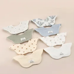 Soft Double-sides Use Petal Baby Feeding Drool Bib New Cotton Infants Saliva Towel Burp Cloth For Newborn Toddler Kids Bibs