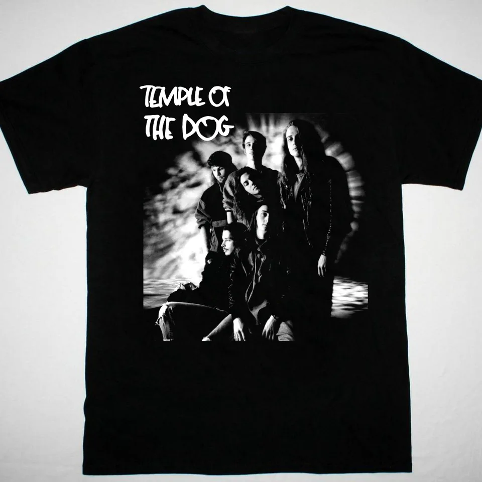 New Temple of the Dog band retro Black T-shirt Short sleeve T-shirt