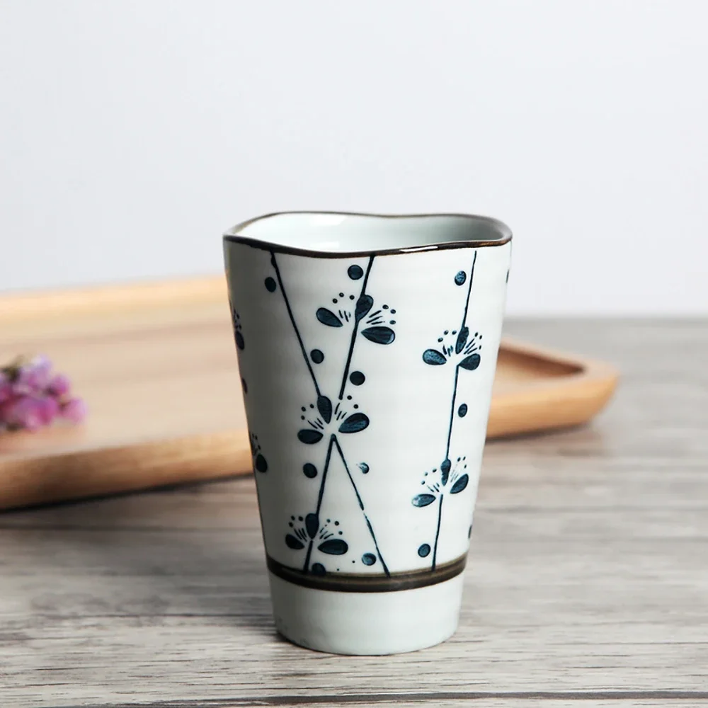 Hand-made Tea Cup, Unique Japanese Antiquity Style Ceramic Cups, 300ml Porcelain Durable Breakfast Mug, Special Gift for Friends