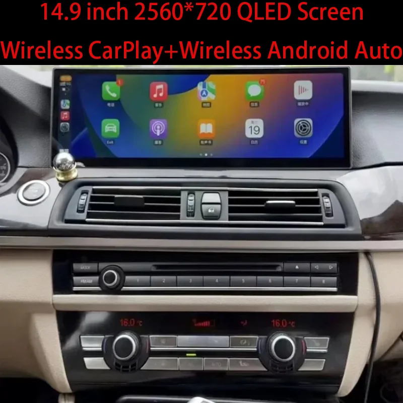 

15" 3K QLED ID8 Android 13 Car dvd Radio Video Player Multimedia GPS For BMW 5 Series F10 F11 2010 - 2016 CIC NBT Carplay Auto