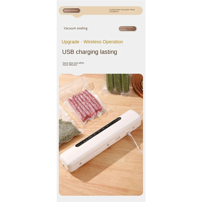 A74G- آلة ختم الأكياس حفظ الطعام الطازجة المنزلية القابلة لإعادة الشحن آلة تغليف المواد الغذائية الصغيرة