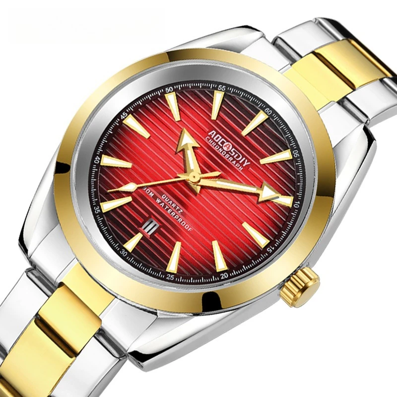 

Трансграничные популярные мужские часы, деловые классические кварцевые часы, светящиеся водонепроницаемые часы со стальным ремнем, мужские часы