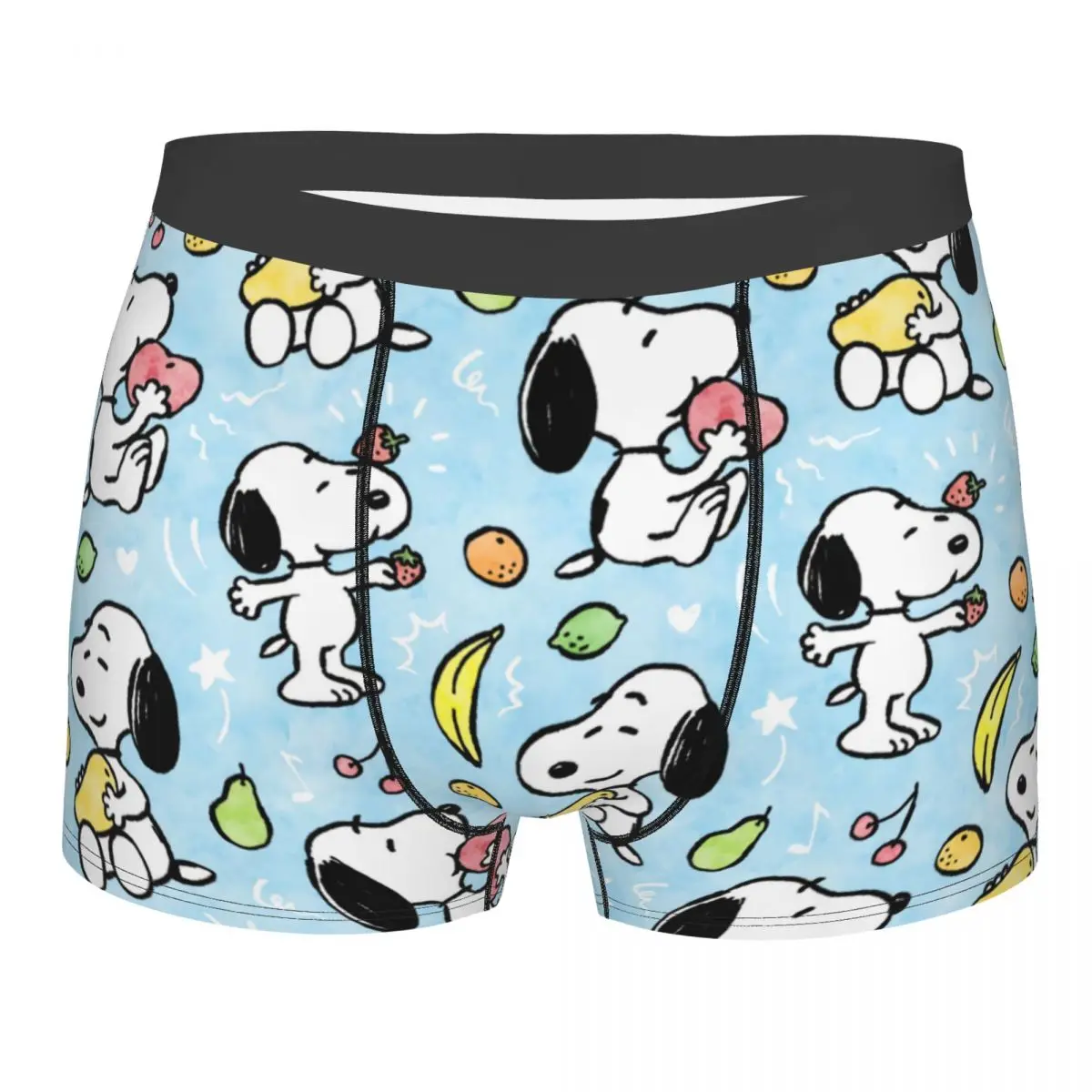 

Custom Manga Snoopy Woodstock Cartoon Dog Underwear Men Stretch Boxer Briefs