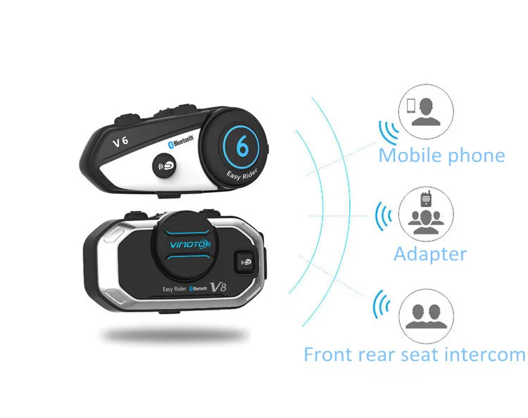 Vimoto V8 オートバイヘルメットヘッドセット Bluetooth ステレオ