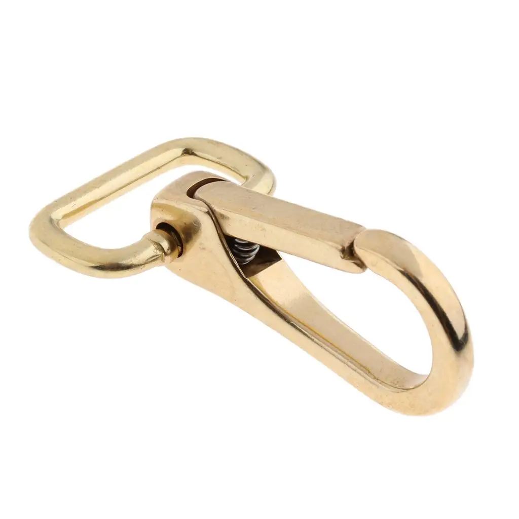 

Brass Hooks Dog Keychain Carabiner Swivel Trigger Clip Metal Hardware Lobster Clasp for DIY Purse Bag Strap