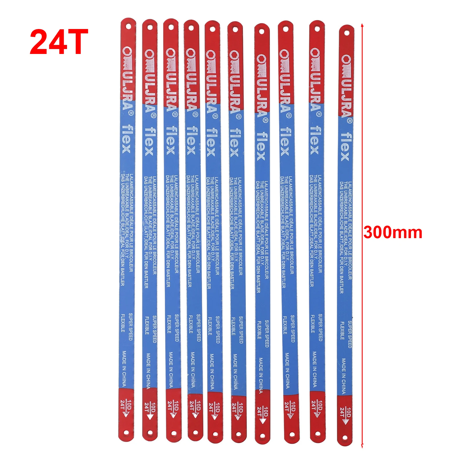 10PCS Lama per seghetto 300mm Lame per seghetto a mano 14T/18T/24T Bi-Metal per carne Taglio del legno Utensili manuali Utensili da taglio per la lavorazione del legno