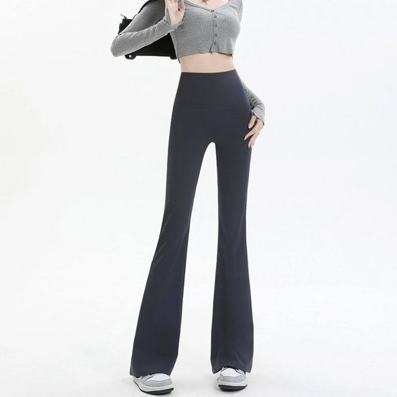 Women's Fall Winter High Waisted Slimming Flared Leggings Shark Pants Gym Ourdoor Workout Fashion Casual Yoga Shark Pants