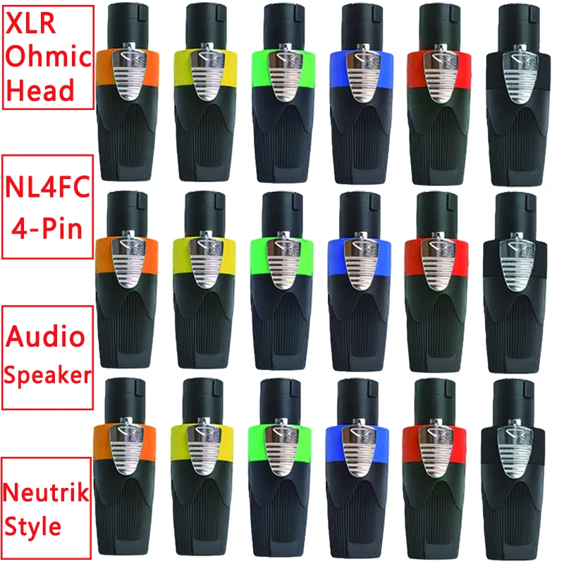 

4/10/20pcs 4-Pin Neutrik Style Audio Speaker Connectors Plugs Twist Lock for Amplifier Cable PA System Professional Audio NL4FC