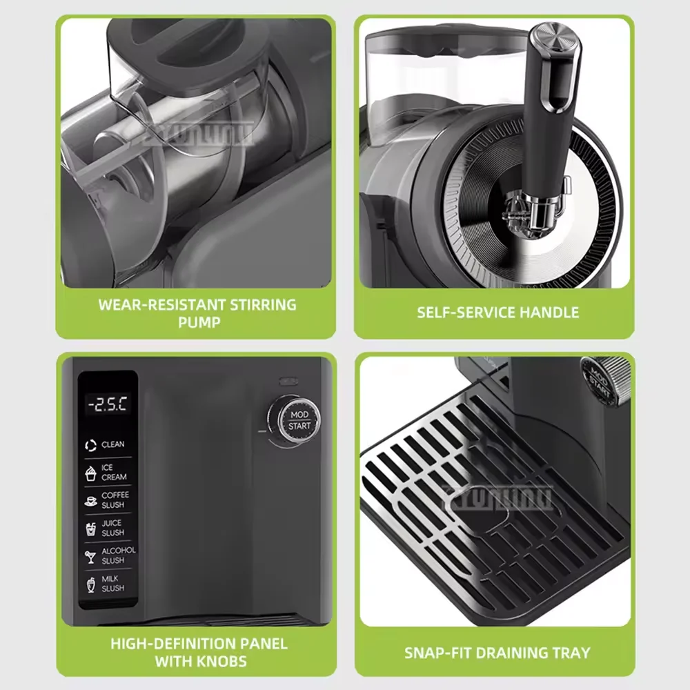 XEOLEO آلة ذوبان الثلج 185 واط المنزلية آلة طين المشروبات الباردة 1.8L Slushmaker آلة الجرانيت آلة عصير الآيس كريم
