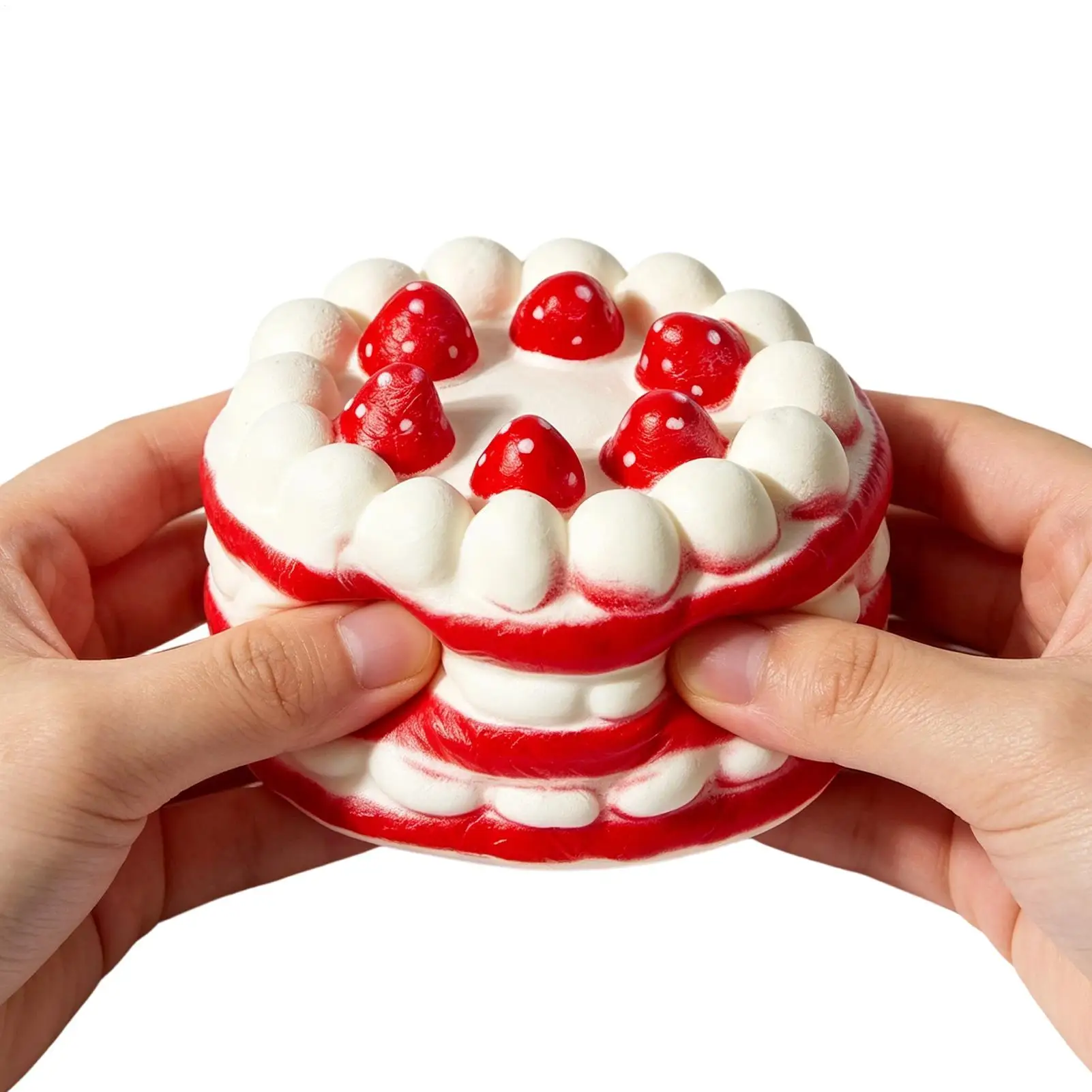 Strawberry Cake Sensory Fidget Toy Soft Slow Rising Funny Cream Cake Sensory Fidget Toys for Kids Pretend Play Game Home School