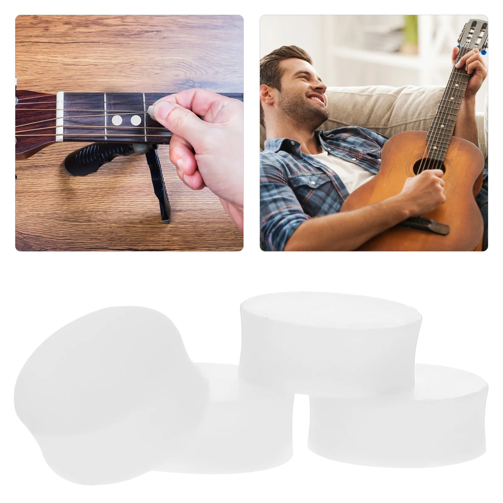 20 قطعة الغيتار فريتس قذيفة ملزمة البطانة نقاط اللون الطبيعي نقاط مستديرة ل الصوتية الكلاسيكية مندولين الأصابع البطانة #2