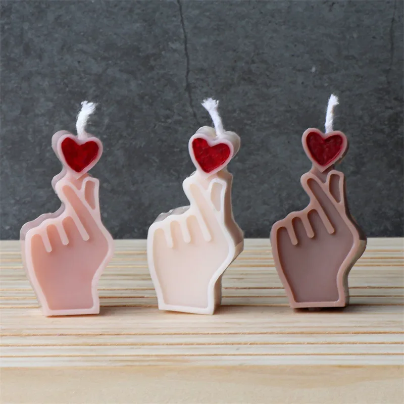 Party Middle Finger Silicone Candle Mold DIY Gesture Aromatherapy Plaster Art Soap Resin Crafts Casting Molds Holiday Party Gift